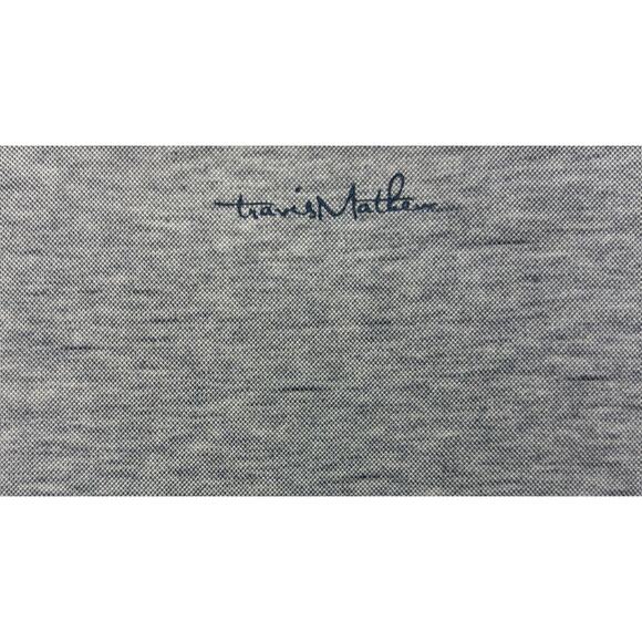 Travis Mathew Polo Shirt Mens L Blue Heather Flying Tortilla Quick Dry Golf EUC - Picture 4 of 7